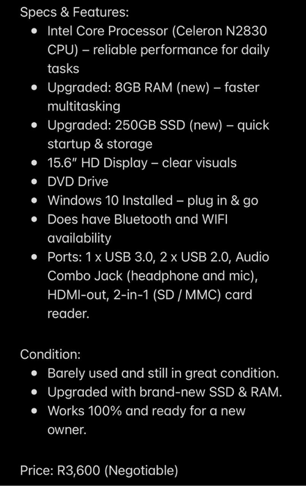 Lenovo G50-30 Laptop
