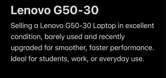 Lenovo G50-30 Laptop