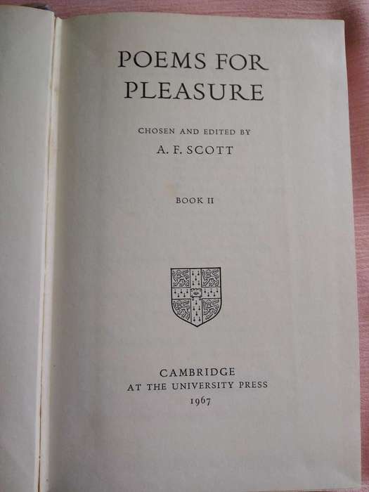 Poems for Pleasure An Anthology by A. F. Scott book 1 and 2