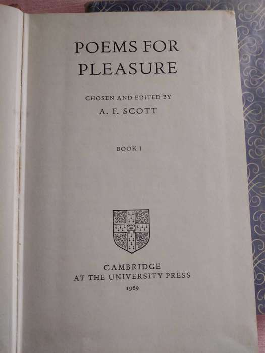Poems for Pleasure An Anthology by A. F. Scott book 1 and 2