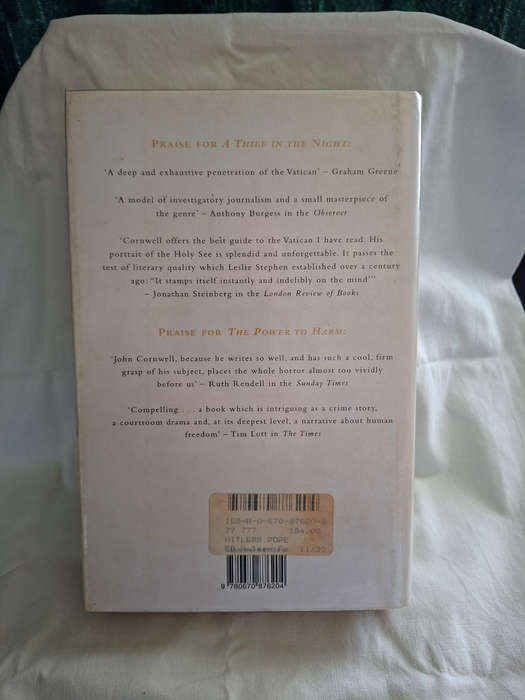 John Cornwell Hitler's Pope The Secret History Of Pius XII