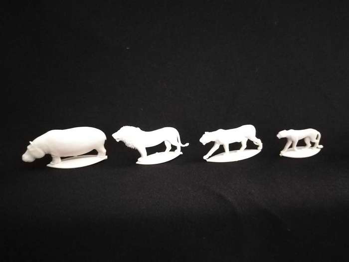 12 African Animals Hard Plastic