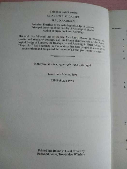 The modern text book of Astrology. Margaret E. Hone