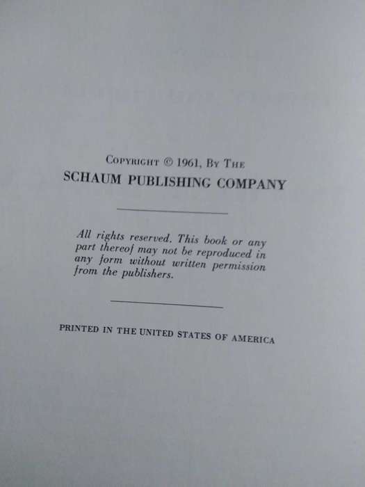 Schaum's Outline Series Theory and Problems