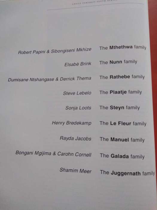 Paul Faber Group Portrait South Africa Nine family histories