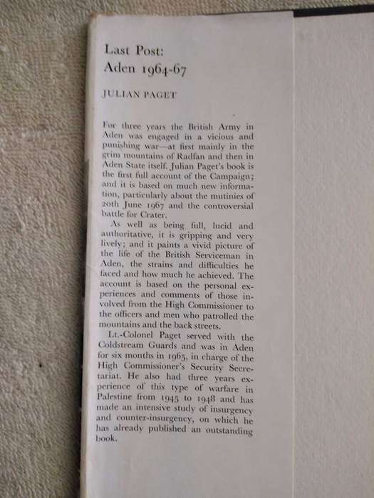 Julian Paget Last Post Aden 1964-67