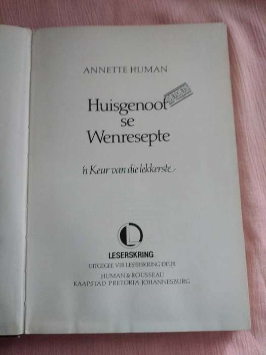 Huisgenoot se Wenresepte Annette Human
