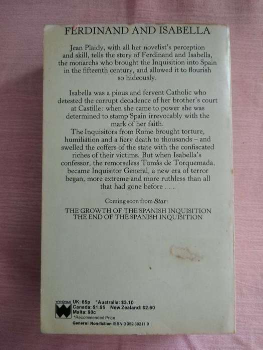 The Spanish Inquisition series Jean Plaidy