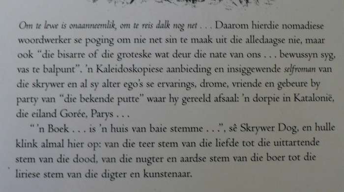 Woordwerk deur Breyten Breytenbach(die kantskryfjoernaal van 'n swerwer)