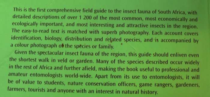 Field Guide to insects of South Africa by Alan Weaving and others