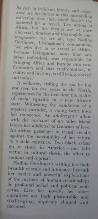 Livingstone's companions by Nadine Gordimer
