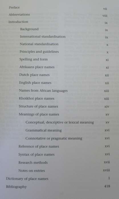 Dictionary of South African place names by P.E. Raper