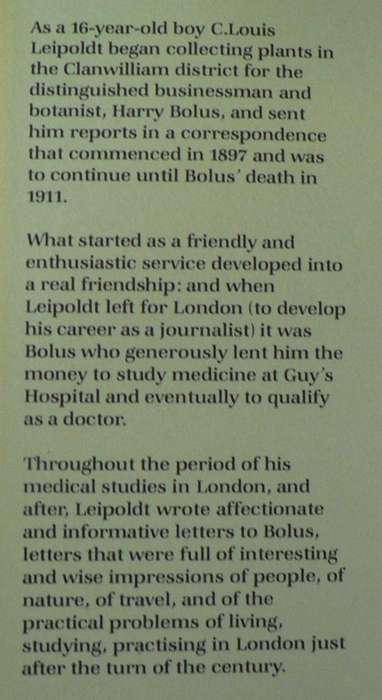 Dear Dr. Bolus letters from C. Louis Leipoldtduring his medical studies abroad.