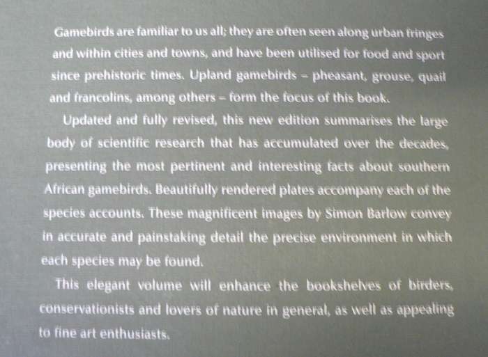 Gamebirds of Southern Africa by Little and Crowe