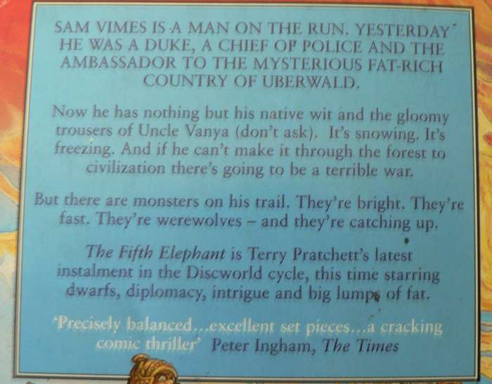 The fifth elephant by Terry Pratchett(Discworld)