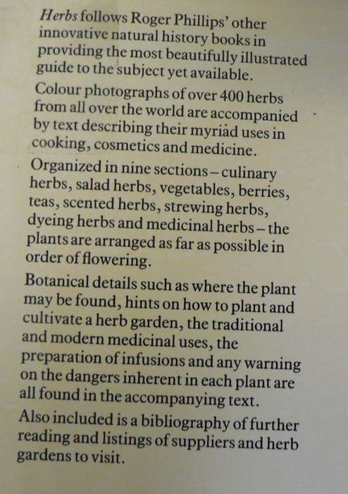 Herbs by Roger Phillips and Nicky Foy(for cookery, health and beauty)