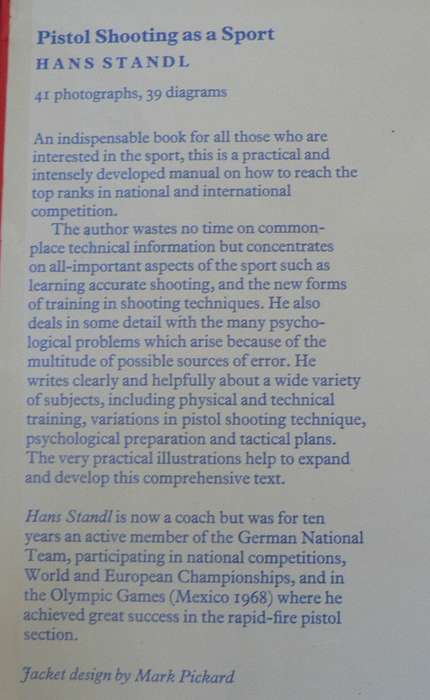 Pistol Shooting as a sport by Hans Standl