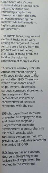 2 x SA maritime history books(beautiful SA shipping history)