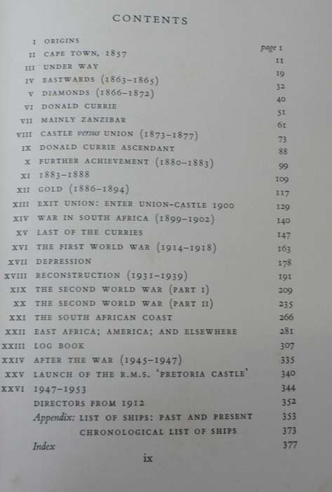 Union-Castle chronicle by Marischal Murray (beautiful SA shipping history)