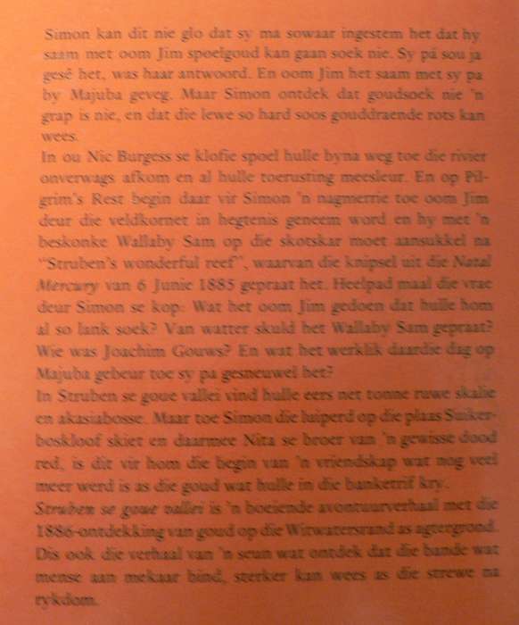 Struben se goue vallei deur John Coetzee(kinderboek uit die pionierstydperk/goudstormloop)