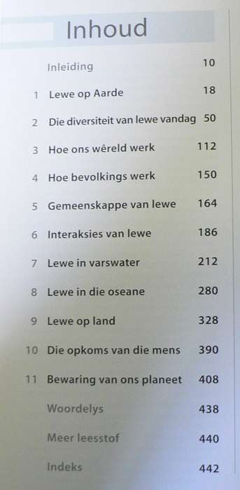 Die verhaal van die lewe en die omgewing, 'n Afrika perspektief.