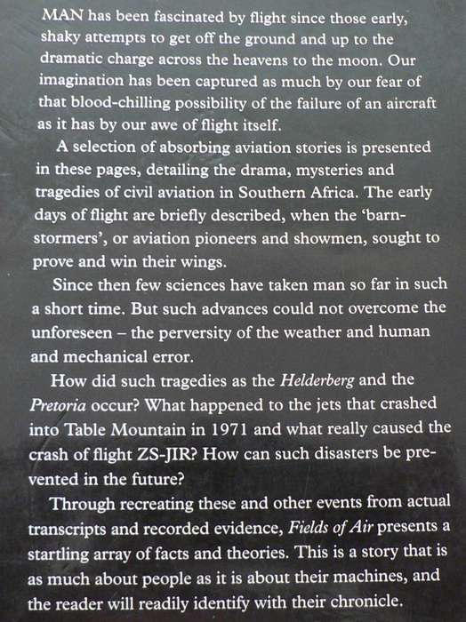 Fields of air by James Byrom ( South African aviation triumphs, tragedies and mysteries)