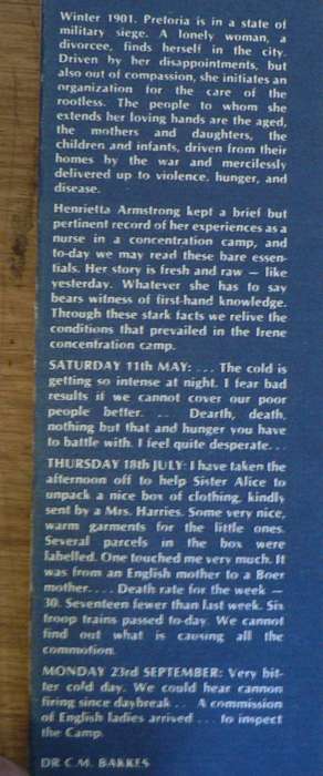 Camp Diary of Henrietta E.C. Armstrong (Anglo Boer War/scarce)