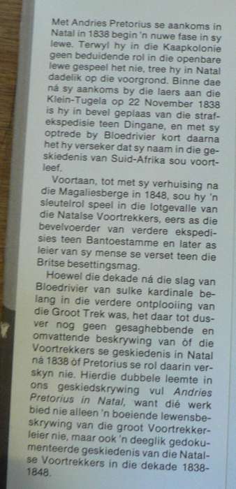 Andries Pretorius in Natal deur B.J. Liebenberg(Voortrekkergeskiedenis)
