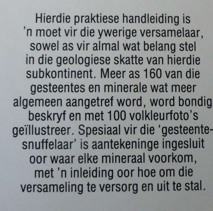 Gesteentes, minerale en Edelstene van Suider-Afrika deur E.K. Macintosh