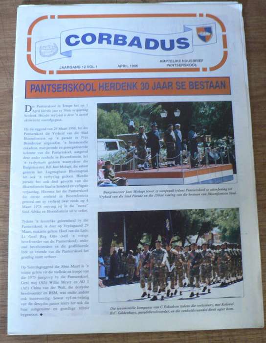 South African Armoured Corps 50th birthday 1946-1996