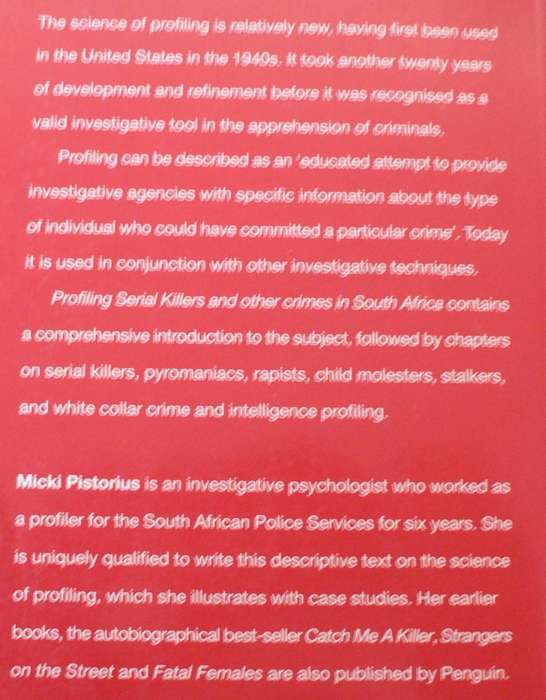 Profiling Serial Killers by Micki Pistorius (SA true crime)