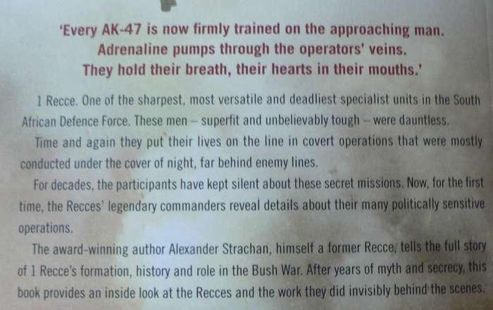 1 RECCE, volume 1, The night belongs to us by Alexander Strachan