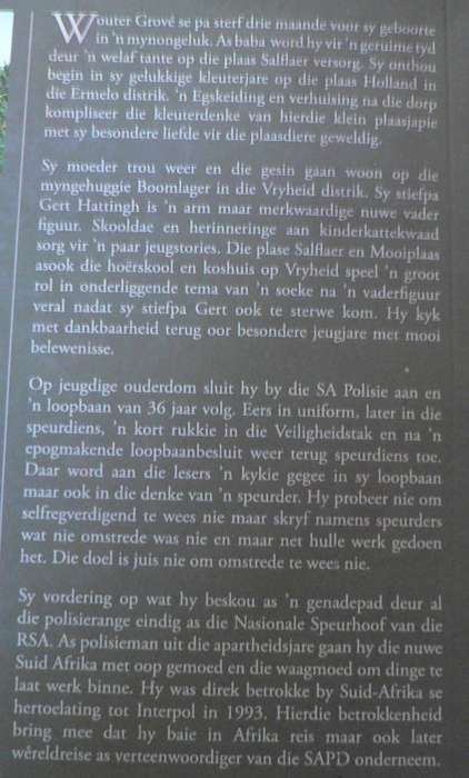 Die padkaart van 'n speurder, my storie deur Wouter Grove (skaars)