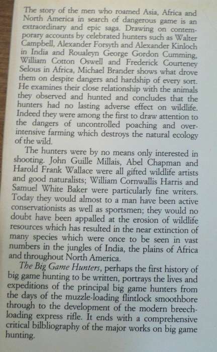 The Big Game Hunters by Michael Brander  (hunting)