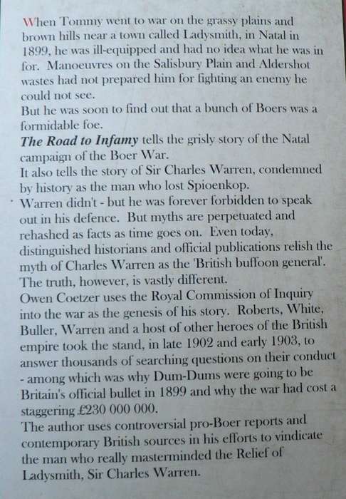 The Road to Infamy by Owen Fletcher (Anglo Boer War)