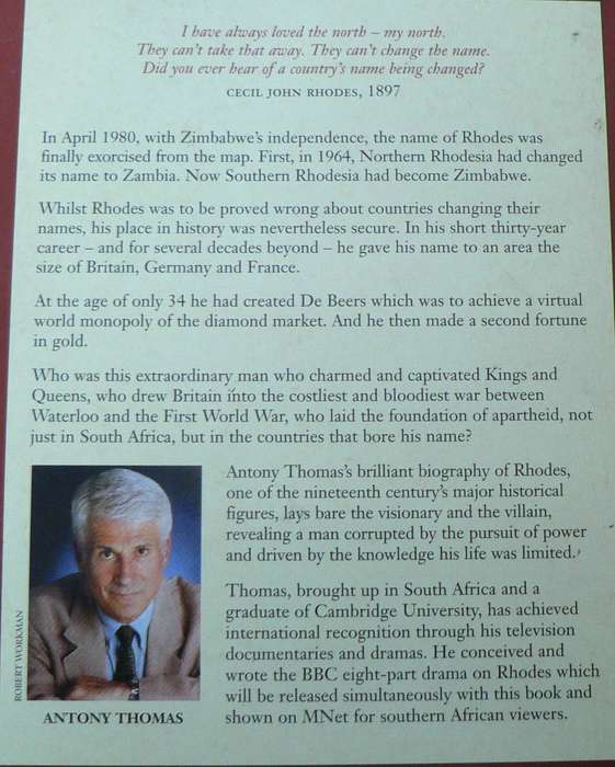 Cecil Rhodes, the the race for Africa by Antony Thomas