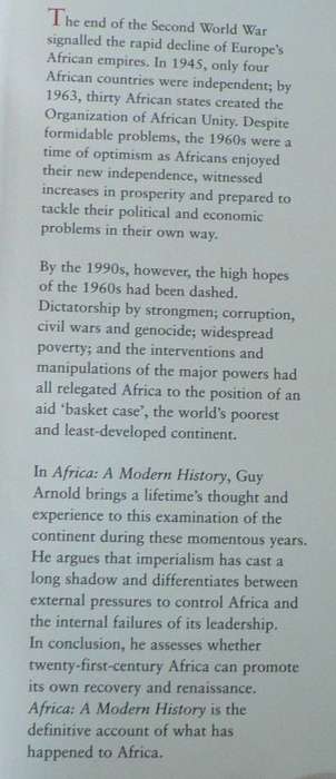Africa a modern history by Guy Arnold (beautiful hardcover)