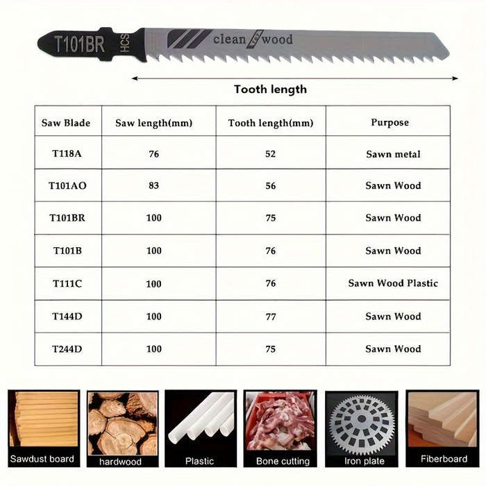 50 Piece Jigsaw Blade Set For Wood