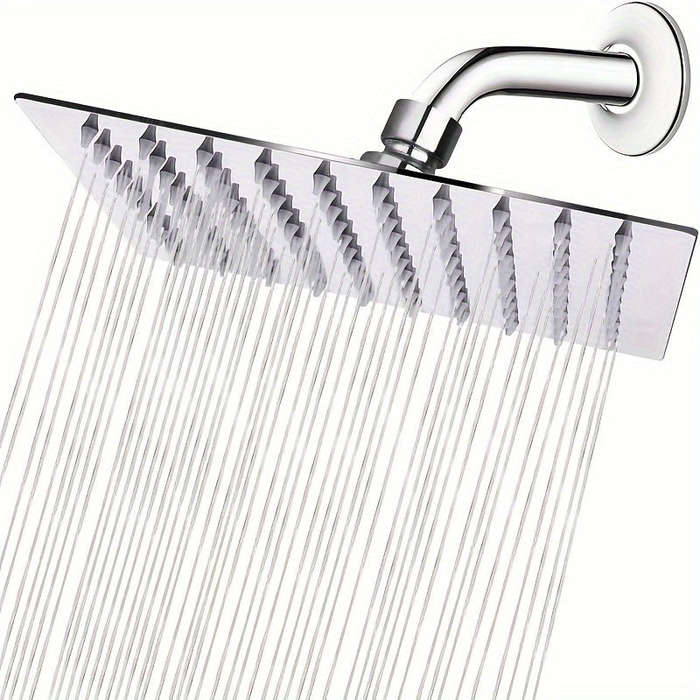 Square Stainless Steel Rain Shower Head - Easy To Install