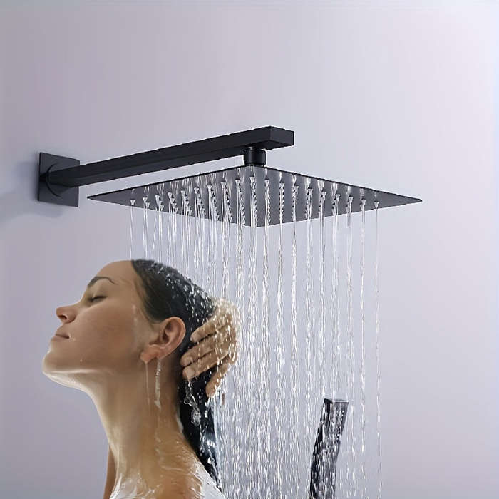 Square Stainless Steel Rain Shower Head - Easy To Install