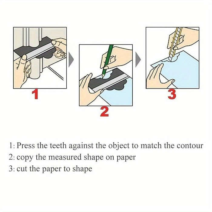 12.7cm Adjustable Contour Gauge - Precision Contour Duplicator for DIY Woodworking