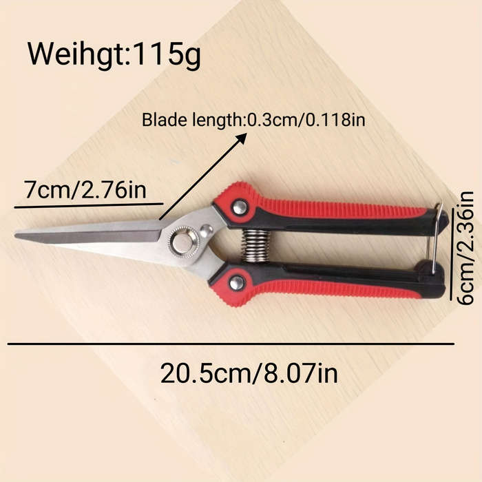 1-Pack Stainless Steel Gardening Pruners