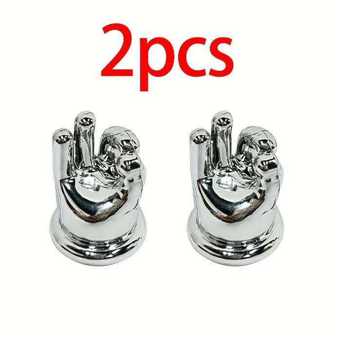 Two Out Of Four Plastic Valve Caps