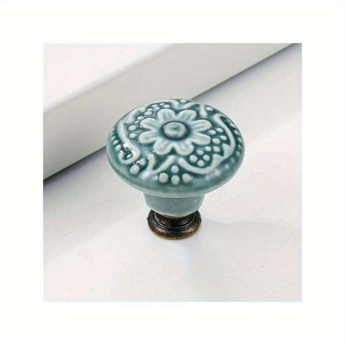Artistic Flower Ceramic Knob