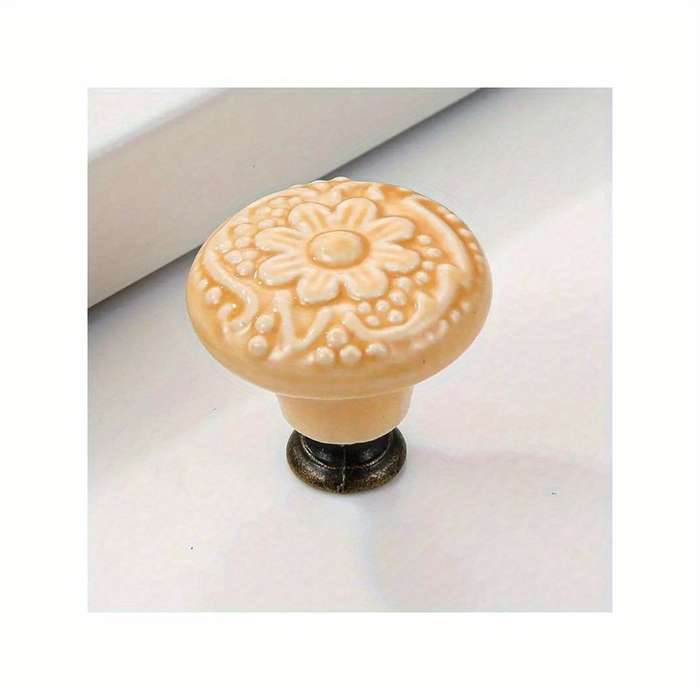 Artistic Flower Ceramic Knob