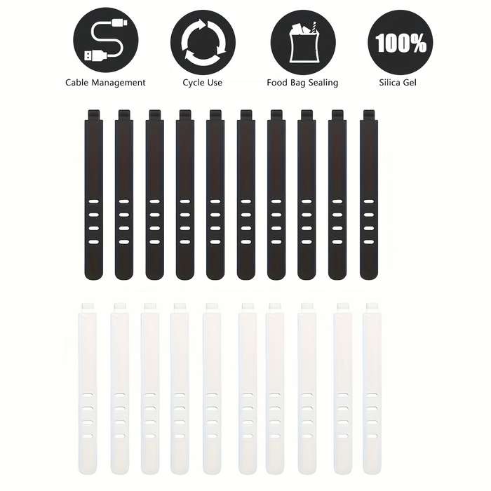 Silicone cable ties