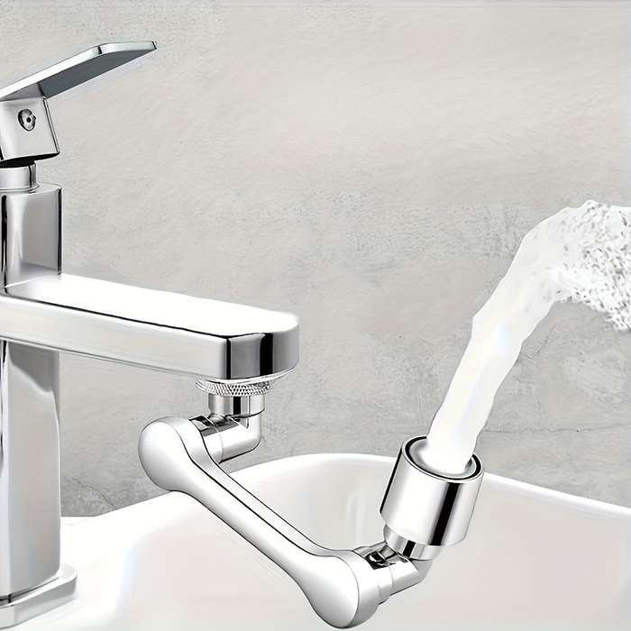 1pc Chrome-Plated 1080 Foldable Extendable Kitchen/Bathroom Faucet