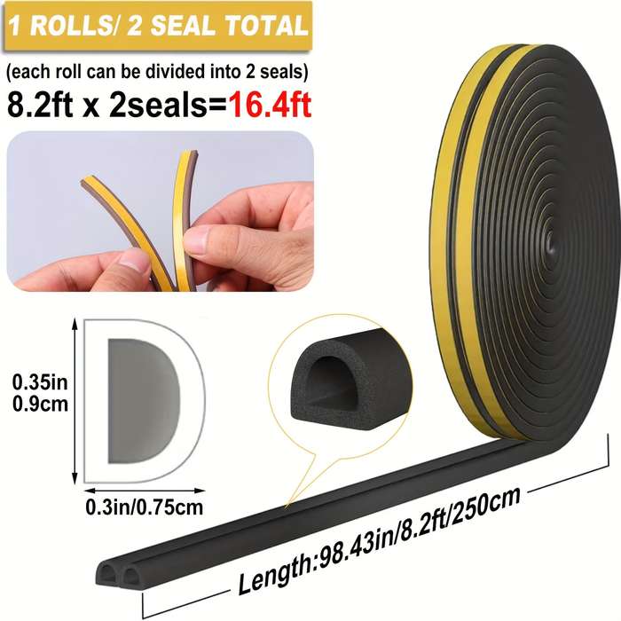 1pc 5m Door Weather Stripping