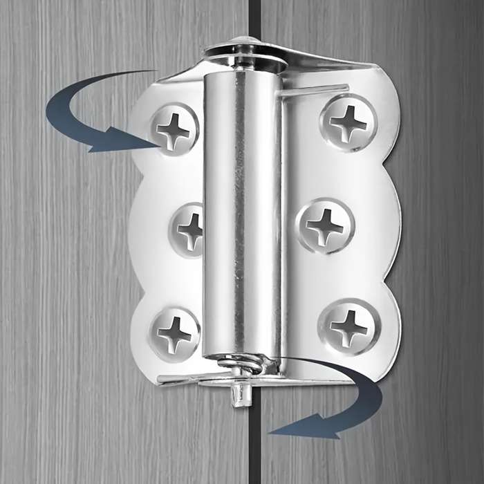 Stainless Steel Butterfly Hinge Automatic Closing Flush Hinges Rustproof Spring