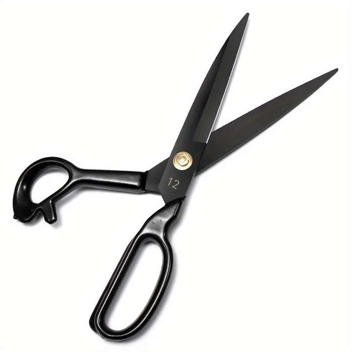 Professional Tailor Scissors: Heavy Duty Sewing Scissors For Cloth And Leather - 27.94 Size - Black